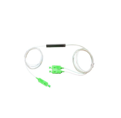 Aksesori Serat Optik ISO9001 Singlemode SC / UPC SC / APC 1x2 Plc Splitter