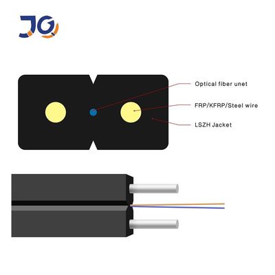 Mode Tunggal LSZH GJXH FTTX FTTB FTTH Kabel Drop Serat Optik