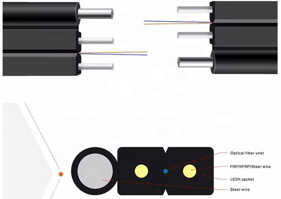 20kgs / Km G657A1 FRP FTTH Kabel Serat Optik