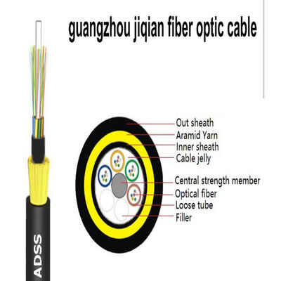 Jaket Ganda G652D 100m Span 96 Core ADSS Fiber Optic Cable