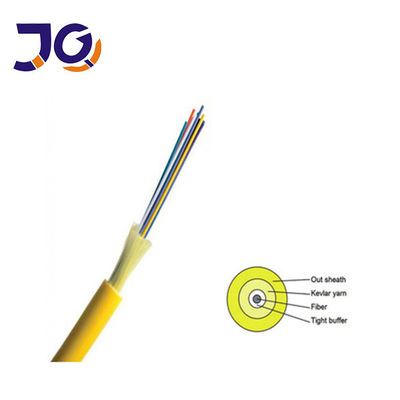 2KM LSZH Tight Buffer 12 Core Kabel Serat Optik Dalam Ruangan