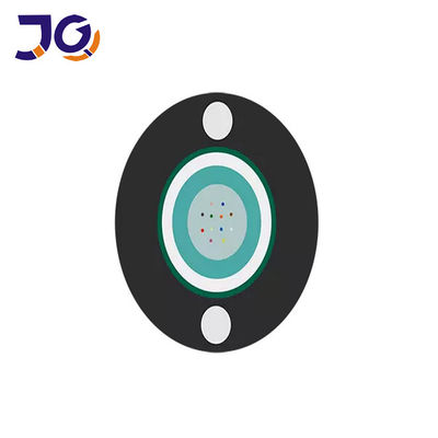 12Core Outdoor 6.0mm GYFXTY Kabel Serat Optik Datar