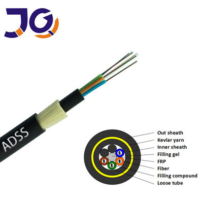 ADSS Semua Kabel Serat Optik Mode Tunggal Dielektrik Untuk Udara Luar Ruangan