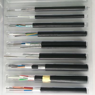 12 Core FO Multimode Fiber Cable GYXTW Lapis Baja Luar Ruangan