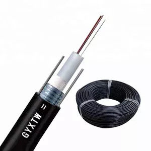 GYXTW Kabel Optik Udara 24 Inti Kabel Baja Messenger Kabel Serat Optik HDPE