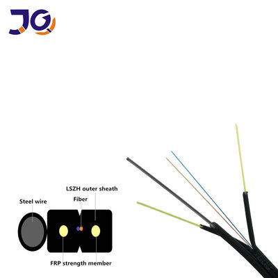 4 Core FTTH Fiber Optic Drop Cable G657A2 Dilapisi warna