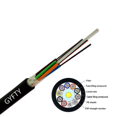 Gyfty Stranded 12 Core G652D SM FRP Kabel Serat Optik Luar Ruangan