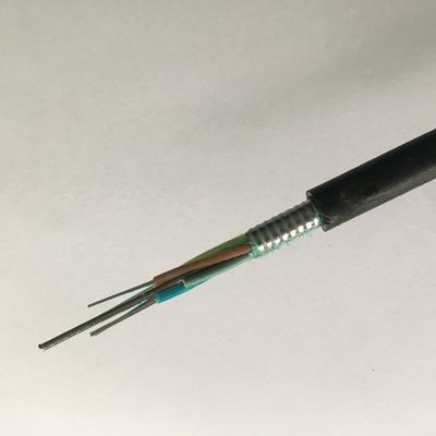 Aluminium Tape G652D 6 Core Single Mode Kabel Serat Optik Lapis Baja