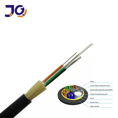 Single Mode 288 Core ADSS Fiber Optic Cable PE Selubung Luar