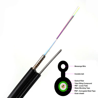 HDPE Jacket 4 Core Kabel Serat Optik Udara Gbr Delapan GYXTC8S
