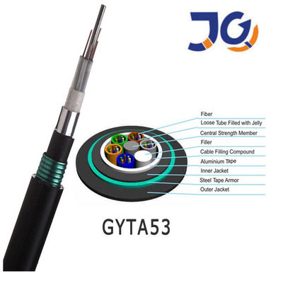 24 Kabel Serat Optik Mode Tunggal Lapis Baja Ganda Inti Gyta53