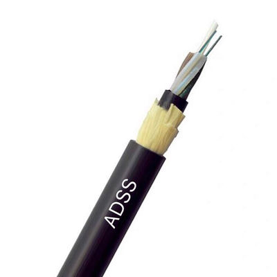 Kabel Serat Optik ADSS Udara Pendukung Mandiri 12 Core 24 Core Span 100m