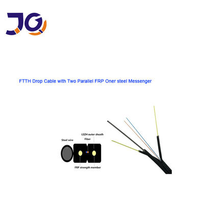 FTTH Fiber Drop Cable G657A2 Drop Cable De Fibra OFC 1/2/4 Benang