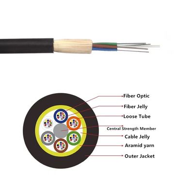 48 inti Kabel Serat Optik ADSS Rentang 100m-500m