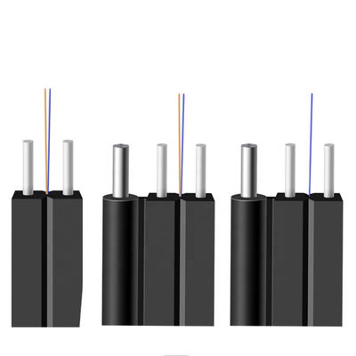 Kabel Drop FTTH Mode Tunggal 4 Core G657A1 Datar Aerial Kabel Serat Optik