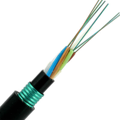 12 Core Double Sheath G652B Direct Burial Fiber Cable Untuk Bawah Tanah