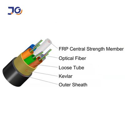 Single Mode 72 Core G652d Kabel Fiber Optic Selfsupporting Pe Jaket