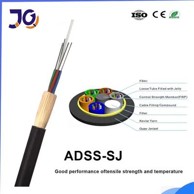 G657D300m Span Self Supporting Aerial Fiber Cable PE Jaket