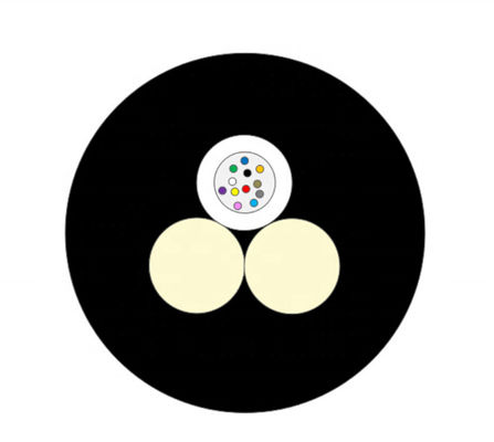 12 Core Self Supporting FRP Memperkuat Kabel ASU De Fibra Optica 120M Span