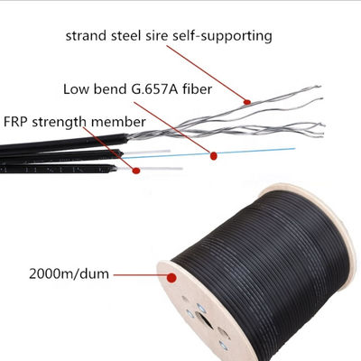 Luar 1000m/Roll FTTH Fiber Optic Drop Cable G652B