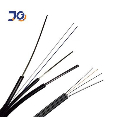 1F FTTH Self Supporting Lszh Drop Cable Dengan Steel Wire Messenger