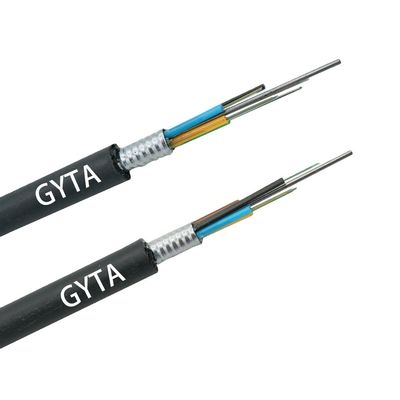 Aerial Single Mode 24 Core GYTA Fiber Optic Cable, Kabel Serat G652d