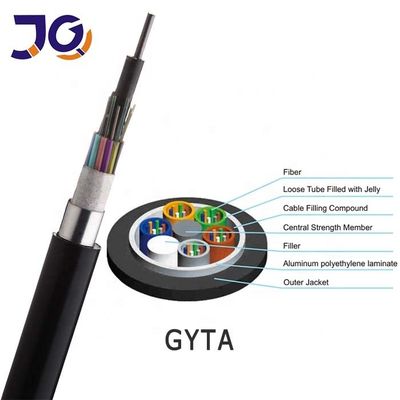 48 Core GYTA G652 Anggota Kekuatan Kabel Serat Optik Luar Ruangan