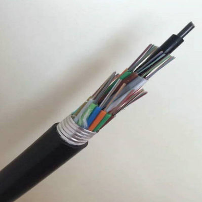 GYTA53 24 Core Single Mode Direct Buried GYTA53 Fiber Cable Dengan PE Sheath