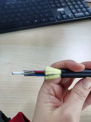 Overhead Single Jacket All Dielectric Self Supporting ADSS Span 200m 12 24 48 Core Fibra Optic Cable