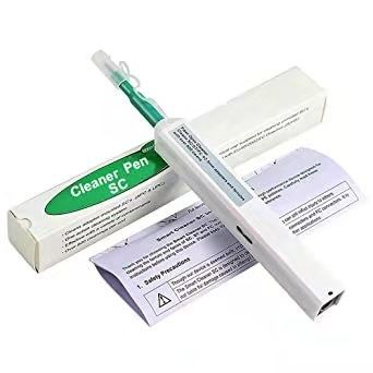 Green 2.5mm One Click Fiber Optic Cleaner Pen Konektor SC ST FC