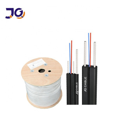 FRP G657 FTTH Fiber Optic Drop Cable 1 2 4 Core Outdoor/Indoor Fiber optic cable dengan Steel Messenger Wire