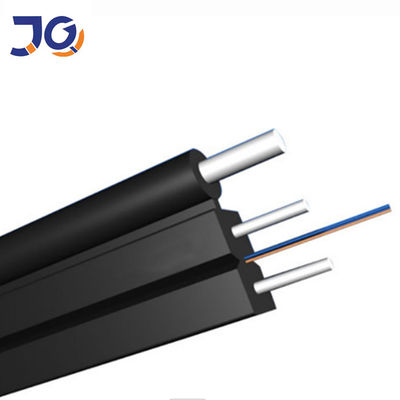 FRP G657 FTTH Fiber Optic Drop Cable 1 2 4 Core Outdoor/Indoor Fiber optic cable dengan Steel Messenger Wire
