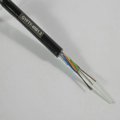 PE Jacket Outdoor Fiber Optic Cable 2 Sampai 288 Cores GYFTY Stranded 1KM