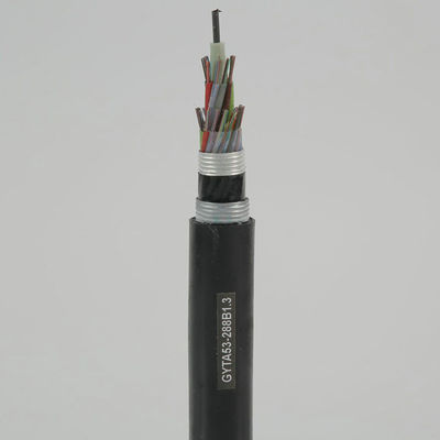 Pita baja terkubur langsung lapis baja 12 96 inti harga kabel serat optik per meter GYTA53