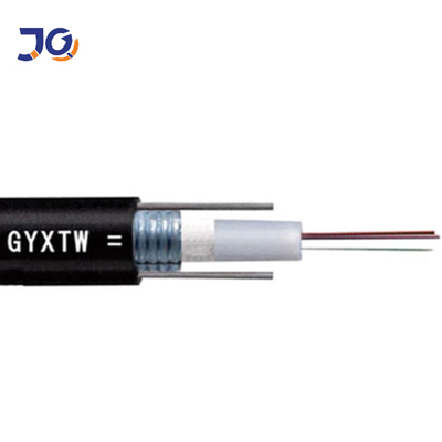 mode tunggal luar ruangan G652D 4 6 8 12 16 24 inti kabel serat optik lapis baja dengan kawat baja fibra optic gyxtw